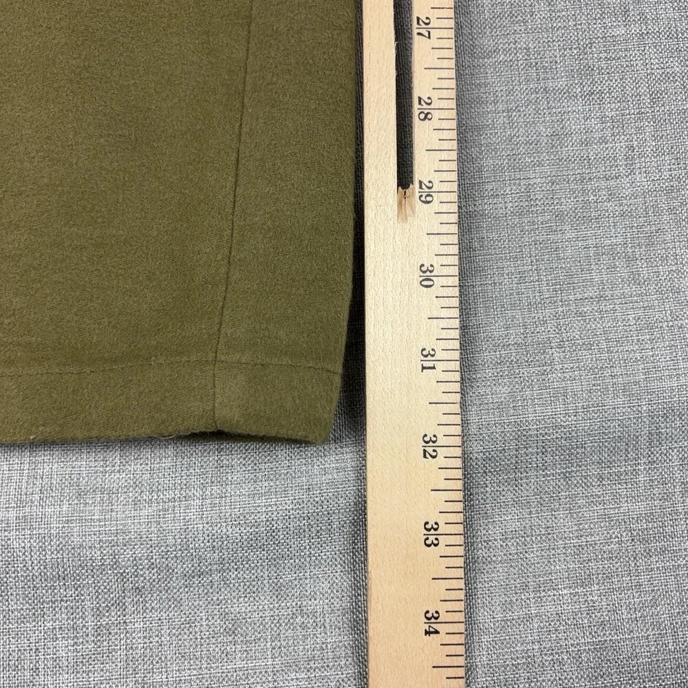 Samuel Windsor Pants Mens 38x31 Green Flannel Chino Cotton Straight Casual